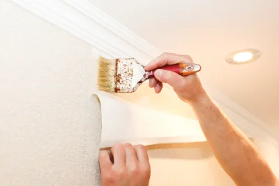 Pose de papier peint à Lorp-Sentaraille — revêtements muraux et toiles de verre
